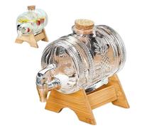 Distributeur de liqueur à décanter de whisky 1000 ml avec robinet, distributeur boissons à motifs exquis avec support pour fêtes, bar, maison