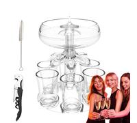 Distributeur de liqueur d'alcool, verseur à 6 shots, carafe à vin et distributeur de bar, bec verseur de liqueur LED à 6 coups, outil de boisson porte-gobelet coloré, dis