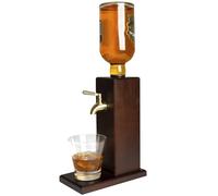 Distributeur de liqueur de comptoir pour bar maison, distributeur de whisky en bois avec valve métallique, carafe à bourbon et whisky