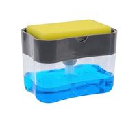 Distributeur de Liquide Vaisselle avec Eponge / Support Eponge et Distributeur de Savon - Organisateur D'évier avec L'éponge