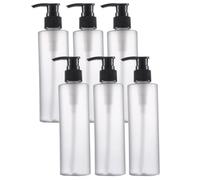 Distributeur de Lotion 6 pièces avec Pompe, Bouteille d'huile de Massage en Plastique Vide givré 200 ML/7 oz Rechargeable pour shampoing, Savon, Plus Encore, Distributeur Lotion avec Pompe