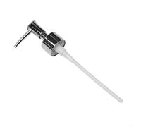 Distributeur de lotion avec tête de pompe à filetage 28/400 pour bouteilles de gel douche, boîtier en métal doré argenté, tube d'étanchéité à ressort lisse inclus (argent vif)