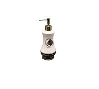 Distributeur de lotion Bouteille de liquide lavage des mains en céramique haut gamme, presse créative Gel douche for le corps fendu Bouteille de savon multi-usages(D)