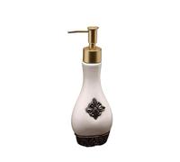 Distributeur de lotion Bouteille de liquide lavage des mains en céramique haut gamme, presse créative Gel douche for le corps fendu Bouteille de savon multi-usages(H)