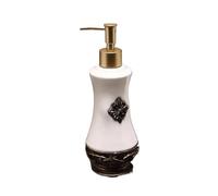 Distributeur de lotion Bouteille de liquide lavage des mains en céramique haut gamme, presse créative Gel douche for le corps fendu Bouteille de savon multi-usages(C)