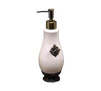 Distributeur de lotion Bouteille de liquide lavage des mains en céramique haut gamme, presse créative Gel douche for le corps fendu Bouteille de savon multi-usages(F)