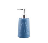Distributeur de lotion Bouteille de Lotion désinfectant créatif for les mains, for toilettes domestiques, sous-emballage en céramique, Type presse Bouteille de savon multi-usages(Blue)