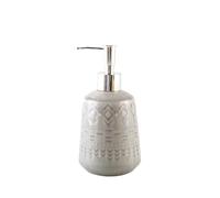 Distributeur de lotion Bouteille de Lotion luxe en céramique, salle bains, toilettes, lavage des mains, presse séparée, vide Bouteille de savon multi-usages(Gray)