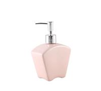 Distributeur de lotion Bouteille de presse en céramique for salle bain, lavage des mains, Gel douche, shampoing, Lotion toilette cloisonnée Bouteille de savon multi-usages(Pink)