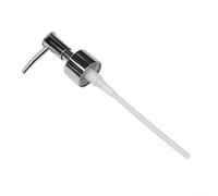 Distributeur de lotion de salle de bain à pompe à 28 dents - Tube de 11 cm - Ressort solide et anti-fuite - Pour gel douche et huile nettoyante - Argent vif