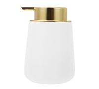 Distributeur de Lotion en Céramique 400ml à Pompe Rechargeable Élégant | Surface Lisse, Fermeture Étanche, Prévention des Fuites, pour Après-shampoing, Salle de Bains D’hôtel ou Location