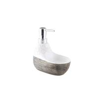 Distributeur de lotion Liquide de lavage des mains en céramique nordique, bouteille Fine nettoyage, bouteilles à pression créatives Bouteille de savon multi-usages(White)