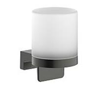 Distributeur de lotion mural Hansgrohe AddStoris S 41765340, finition chrome noir brossé