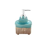 Distributeur de lotion Presse de distribution Gel douche shampooing bouteille Lotion en céramique luxe vide Bouteille de savon multi-usages(Green)