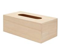 Distributeur de mouchoirs - ARTEMIO - Bois - 25x13x9 cm - Personnalisable - Marron