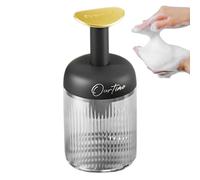 Distributeur de mousse de savon - Transparent - Bouteille en mousse décorative rechargeable - Pompe à mousse de salle de bain pour savon liquide, shampoing, détergent pour le visage, distributeur de