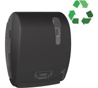 Distributeur de papier essuie-mains ECOLORED pour rouleaux, Autocut, 32 x 40,5 x 22,4 cm, ABS, noir mat