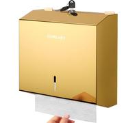 Distributeur de Papier essuie-Tout Mural Commercial, Pliage en C, Distributeur de Serviettes en Papier à Main, Support en Acier Inoxydable
