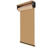 Distributeur de papier Kraft mural avec coupe, porte-affichage en acier pour café de cuisine, support en rouleau brun durable avec étagère en bois pour la décoration de bureau et les projets d'art pou