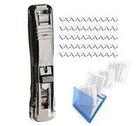 Distributeur de papier portable avec pince à palourde - Distributeur de documents rechargeable - Mini agrafeuse à pince | Pour bureau, école, salle de classe, travail, étude, papiers, organisation