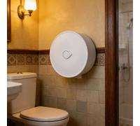 Distributeur de papier toilette blanc en rouleau, fixé au mur, pour hôtel et maison