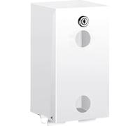 Distributeur de papier toilette Delabie pour 2 rouleaux, inox. 1.4301 revêtu par poudre. Blanc