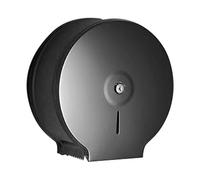 Distributeur de Papier Toilette Géant Commercial avec Étagère, Rouleau de 9 Pouces avec 2,5 Noyaux, Distributeur de Serviettes en Papier en Acier Inoxydable, Support Mural (Black)