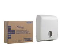 Distributeur de papier toilette plié grande capacité Aquarius 6990 - 1 x distributeur blanc de papier toilette plié