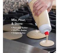 Distributeur de pâte ultime ! Mélangez, versez et conservez en une seule étape. Parfait pour faire des crêpes, des gaufres et des pancakes. Même les débutants peuvent facilement faire des pancakes par