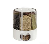 Distributeur de riz rotatif à 6 grilles pour aliments secs, boîte de rangement pour céréales pour l'organisation du garde-manger, organisateur de céréales de cuisine pour économiser de l'espace avec