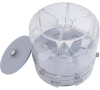 Distributeur de riz rotatif Capacité 6 grilles Contenant hermétique à sortie en un clic pour aliments secs pour céréales Haricots gris