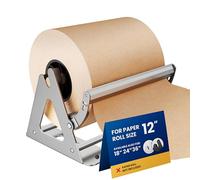 Distributeur de Rouleau de Papier et Cutter - Distributeur de Papier Kraft, congélateur et Boucher - Antidérapant et Montage Mural (30,5 cm) (jusqu'à 152,4 m)