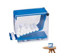 Distributeur de rouleaux de coton - Porte-rouleau 12,0x5,5x9,7 cm | Distributeur de coton pour dentiste, boîte de rangement de matériel de fournitures de dentiste de type presse transparente, étui de