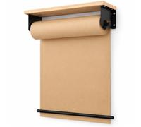 Distributeur de rouleaux de papier kraft mural avec cutter et étagère en | Construction en acier avec une finition émaillée cuite pour les menus, les notes quotidiennes, les projets créatifs et