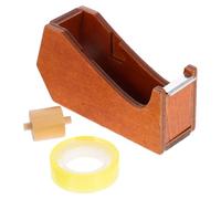 Distributeur de Ruban Adhésif Coupe-ruban en Bois Marron, Animal de Bureau | Support Compact pour Rouleau, Outil Pratique de Découpe, Style Décoratif et Ludique, Fournitures de Bureau