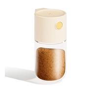 Distributeur de salière | Sucrier en poudre - Distributeur quantitatif précis de type poussoir, bouteille transparente, doseur d'assaisonnement avec couvercle, pour cuisine, camping, barbecue