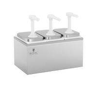 Distributeur de sauce - 3 pompes - 3 x 2 l | Royal Catering