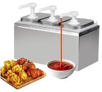Distributeur de sauce en acier inoxydable, capacité de 6 litres