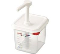 Distributeur de Sauce GN 1/6 Transparent 2,6 L Araven Blanc G