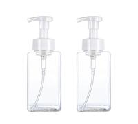 Distributeur de savon à main avec, Distributeur de savon moussant, bouteille Mousse Type poussoir, récipient stockage liquide voyage multicolore(450ml White*2)