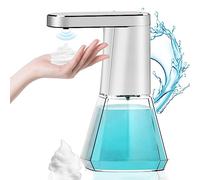 Distributeur de Savon Automatique, 400 ML, électrique, avec capteur, Distributeur de Savon Mousse, Automatique, avec 3 Niveaux réglables, Distributeur de Savon No Touch pour Cuisine, Salle de Bain