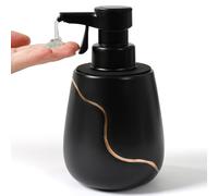 Distributeur de savon automatique àtactile, distributeur de savon électrique de 560 ml avec capteur, étanche IPX5 pour la cuisine et la salle de bains (noir)