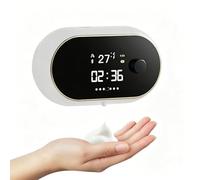Distributeur de savon automatique avec capteur intelligent - Rechargeable par USB IPX5 - Étanche - 3 niveaux - Volume de mousse - 450 ml - Pour cuisine et salle de bain