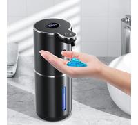 Distributeur de savon automatique - Capteur infrarouge sans contact - Fixation murale sans perçage - 6 niveaux de dosage - Pour salle de bain et cuisine