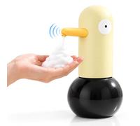 Distributeur de savon automatique en forme de canard - 400 ml - Distributeur de mousse rechargeable par USB - Avec capteur - Pour salle de bain, cuisine, bureau - Sans contact - Jaune