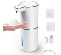 Distributeur de savon automatique, rechargeable et sans contact, 380 ml, distributeur électrique de savon pour les mains, étanche, pour la cuisine et la salle de bains