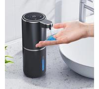 Distributeur de savon automatique sans contact avec capteur infrarouge - 380 ml, rechargeable par USB, pour la salle de bain, la cuisine et le bureau