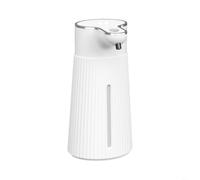 Distributeur de savon automatique sans contact pour salle de bain | Avec mousse à 6 niveaux, étanche 400 ml pour cuisine et salle de bain, pour montage mural en plastique ABS blanc ou dessus de