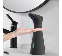 Distributeur de savon automatique Summon The Elve, 200 ml, sans contact, distributeur électrique à piles avec capteur, 4 niveaux de débit réglables pour la salle de bains et la cuisine (noir)