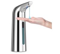 Distributeur de savon automatique Summon The Elve, 400 ml, sans contact, distributeur de savon électrique à piles avec capteur, 4 vitesses réglables pour la salle de bains et la cuisine (argent)